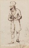 Орловский Александр Осипович (1777-1832). Фигура мужчины в цилиндре. 1826 год.