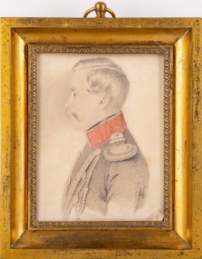 Райт (Wright) Томас (1792–1849). Портрет офицера в мундире кавалерийского адъютанта. 1840-е годы.