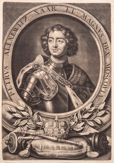 Иоганн Кристоф Вейгель (Weigel) (ок. 1654-1725 или 1726). Портрет царя Петра I. 1710-е годы.