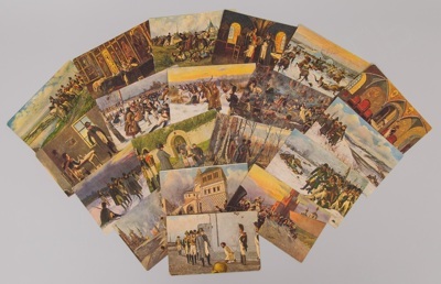 Девятнадцать открыток из серии «Воспоминание о войне 1812 года» по оригиналам И.М. Львова