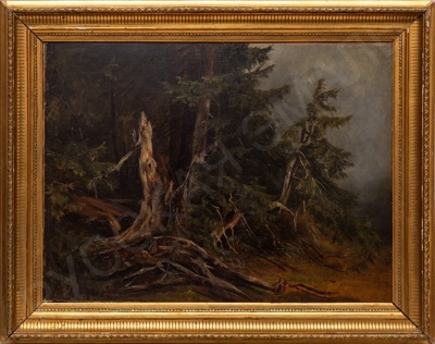 Неизвестный художник (Европа). В лесу. Вторая половина XIX века.