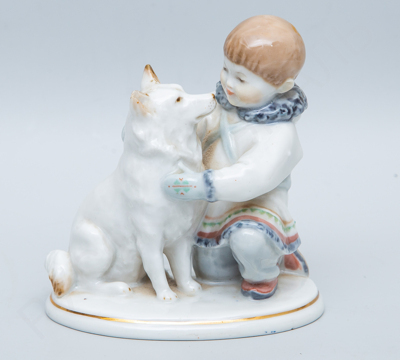 Скульптура «Мальчик-якут с собакой». Лупанова. Велихова. ЛФЗ