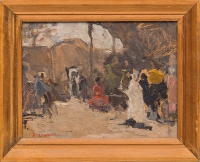 Передний Николай Александрович (1912-1992). Рынок в Самарканде. 1942.