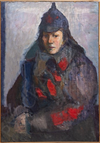 [Социалистический романтизм] Кошевой Павел Тихонович (1906-1978). Портрет в форме. 1950-е.
