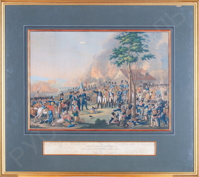 Ругендас (Rugendas) Иоганн Лоренц (1775–1826). Веллингтон и Блюхер в сражении при Ватерлоо.1816 год.