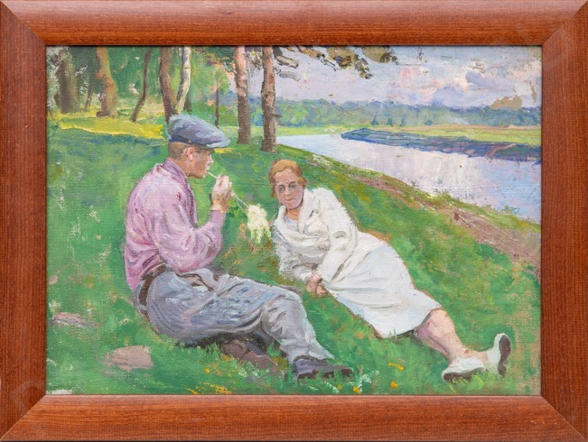 [Социалистический романтизм] Владимирский Борис Еремеевич (1870-1950). Свидание. 1920-е.