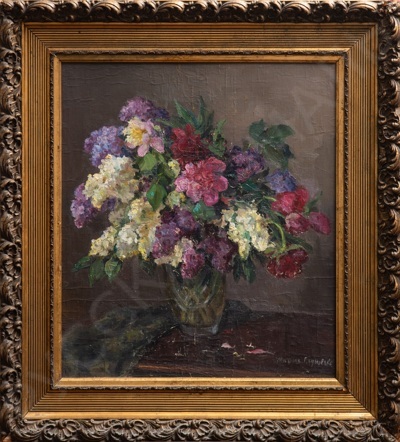 Глущенко Мария Давидовна (1905-1989). Пионы и сирень. 1950-е.