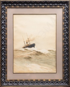 Досекин Николай Васильевич (1863–1935). Пароход в открытом море. 1895.