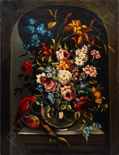 Неизвестный художник. Натюрморт с цветами. Вторая половина XIX века.