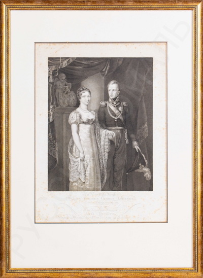 Портрет великой княгини Анны Павловны и принца Вильгельма Оранского. 1816 год.
Филипп Велин (Velyn)(1787–1836) по оригиналу Яна Виллема Пинемана (Pineman)(1779–1853).