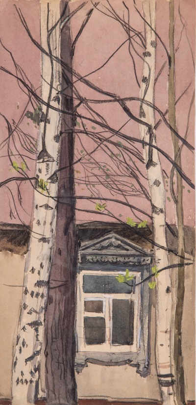 Завьялова Галина Петровна (1925-2007). Березки у окна. 1950-е.