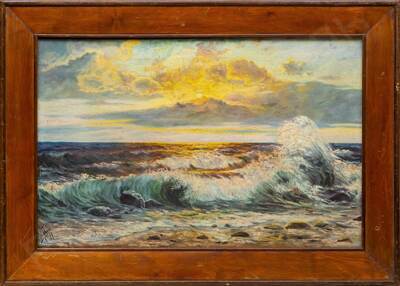 Неизвестный художник (Европа). Морской пейзаж. 1911.