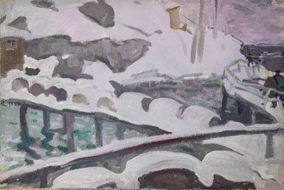 Алексеев Адольф Евгеньевич (1934-2000). Мостки. Серия "Порт Владимир". 1964.