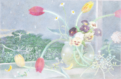 Лапшин Борис Алексеевич (1936-2010).  Анютины глазки. 1990-е.