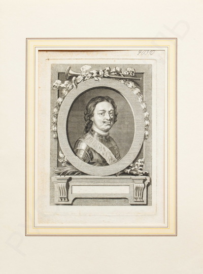 Портрет Петра I. 1771 год.
Дюгамель по оригиналу Августина де СентОбена (de Saint-Aubin)(1736–1807).