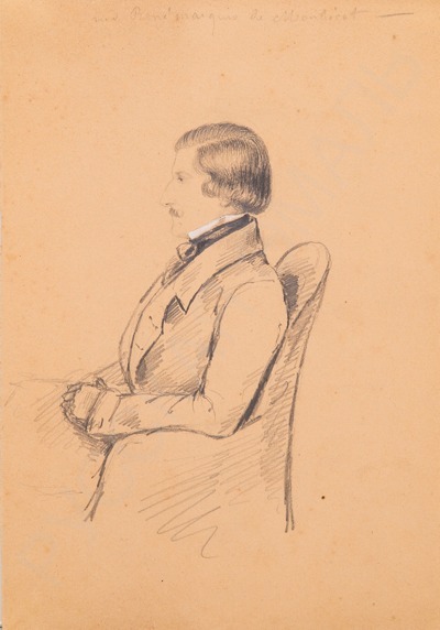 Неизвестный художник.  Мужчина в кутаном кресле. Вторая половина XIX века.