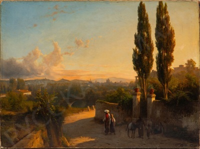 [Россика] Марко, Андраш или Андреа (1824-1895). Вид на Флоренцию от Ровеццано. 1867.