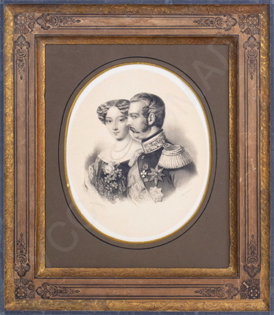 Император Александр II с супругой. 1855 год.