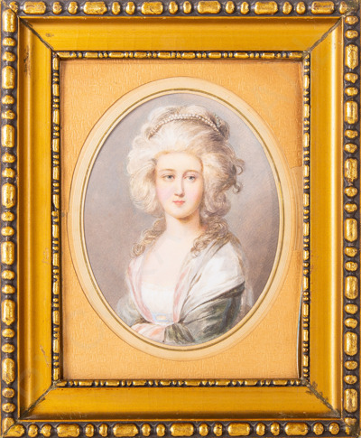 Неизвестный художник. Женский портрет с диадемой. Вторая половина XIX века.