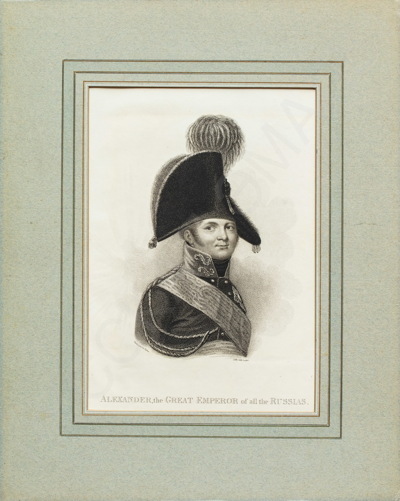 Портрет императора Александра I. 1820 е годы.
Годби (Godby) по оригиналу Жана Антуана Пеншона (Pinchon)(1772–1850).