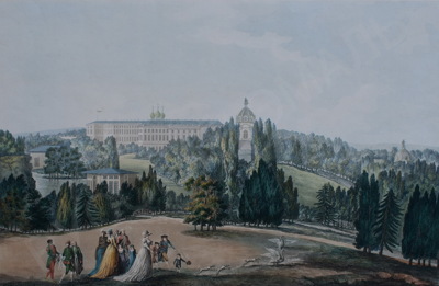 Прогулка Екатерины II в Царском Селе. 1813 год.
Мишель Франсуа Дамам-Демартре (DamameDemartrais)(1763–1827).