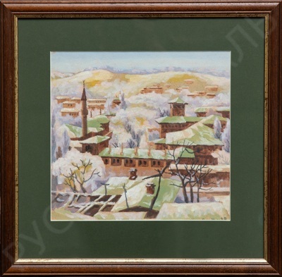 Кель Вячеслав Матвеевич (1949-2021). Крымский пейзаж с мечетью. 2008.