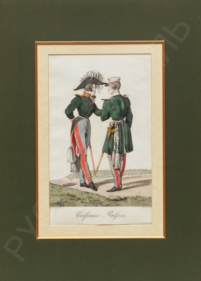 Гатин (Gatine) Русские офицеры. Около 1814–1818 годов.