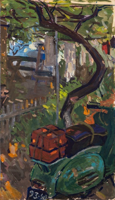 Алексеев Адольф Евгеньевич (1934-2000). Крымский дворик. Мопед. 1960-е.