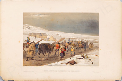 Симпсон Уильям (Simpson William) (1823 -1899). Крымская война. Шапки и теплая одежда для армии. 1855.