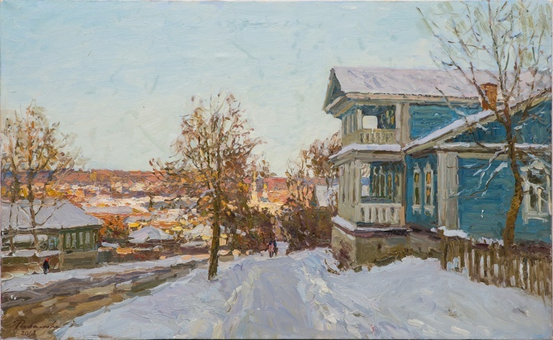Рыбакова Ирина Викторовна (род. 1962). Дом Добротворских в Тарусе. Вечер. 2018.