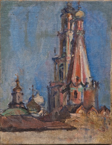 Передний Николай Александрович (1912-1992). Троице-Сергиева лавра (этюд). 1950-е.