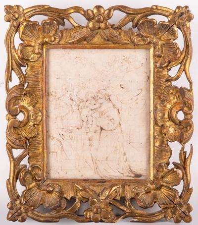 Гитти (Ghitti), Помпео (1631-1703) (?). Св. Антоний Падуанский с младенцем Иисусом и Девой Марией. Конец XVII века.