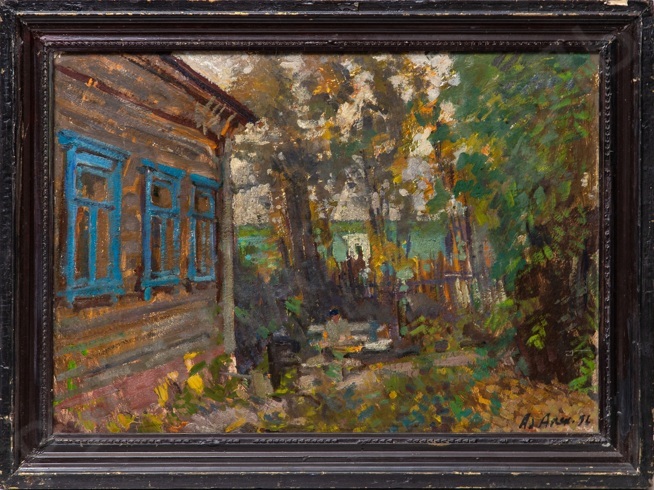 Алексеев Адольф Евгеньевич (1934-2000).  Дом с голубыми ставнями. 1956.