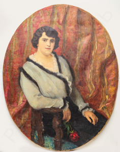Богданов-Бельский Николай Петрович (1868-1945). Портрет дамы с розой