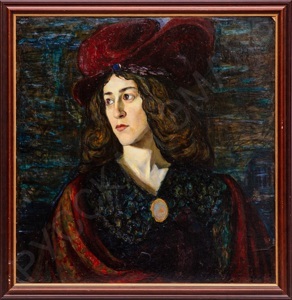 Захаров Иван Иванович (1885–1969).  Портрет жены художника Н.Н. Агапьевой. 1909