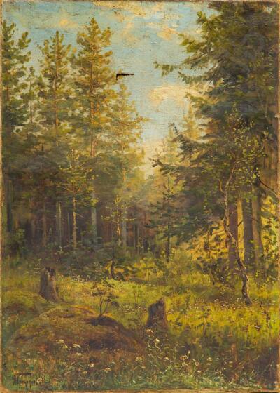 Прокофьев Алексей Матвеевич (1859-1925) (?). Лесной пейзаж. 1890-е.