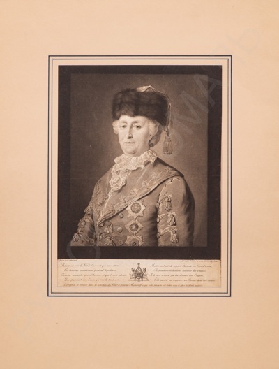Джеймс Уокер (Walker) (1748-1800) с оригинала Михаила Шибанова (? – после 1789). Портрет императрицы Екатерины II. 17.. год.