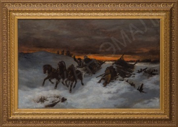Зурланд Карл Рудольф (Suhrlandt Carl; 1828–1919). Происшествие на зимней дороге