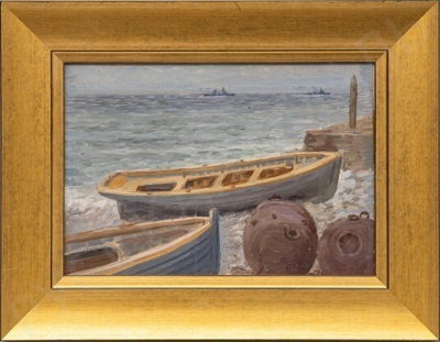 Мальцев Петр Тарасович (1907-1993). Шлюпки-шестерки и мины. 1947.