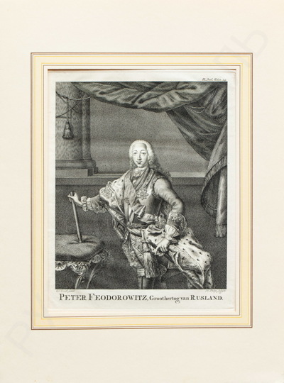 Портрет великого князя Петра Федоровича. 1750 е годы.
Ян Каспар Филипс (Philips)(ок. 1700 – ок. 1773) по оригиналу Георга Кристофа Гроота (1716–1749).