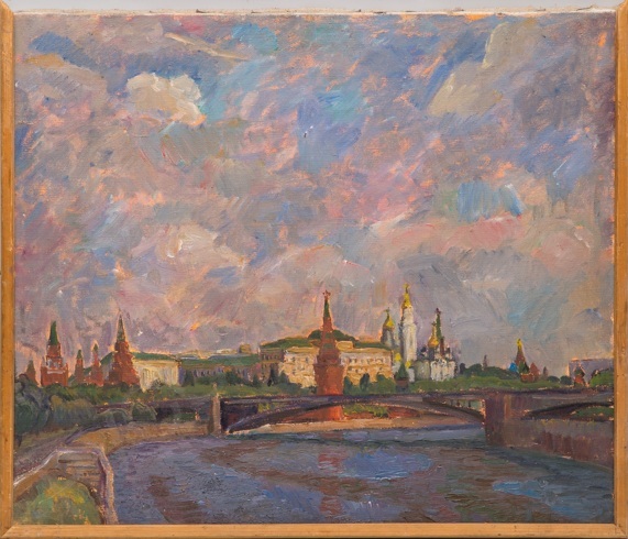 Передний Николай Александрович (1912-1992). Вид из мастерской в Доме Перцовой. 1940-е.