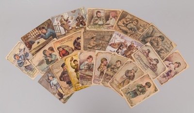 Двадцать открыток по оригиналам А.А. Лаврова из «патриотической серии», выпущенной в период Первой мировой войны