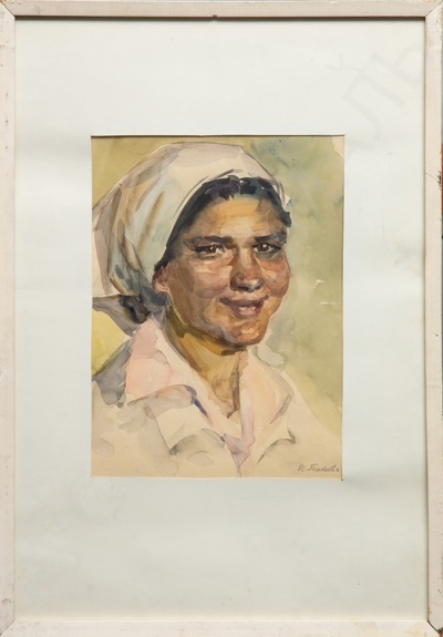 Тихонова Римма Николаевна (род. 1928 г.). Портрет доярки. 2001.