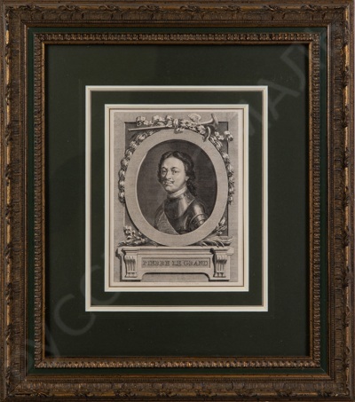 Августин де Сент-Обен (1736-1807). Портрет Петра Великого. 1770.