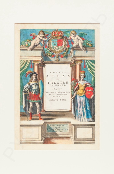Неизвестный художник. «Атлас новус» Иоаннеса Янссониуса. Титульный лист. 1638 год. Издание 1649 года.
