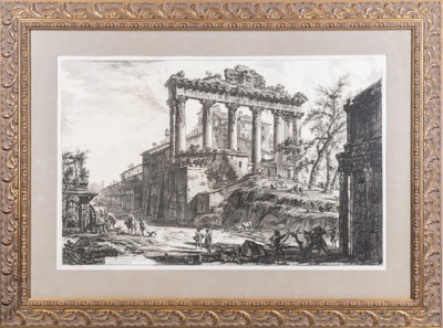 Пиранези Джованни Баттиста (Giovanni Battista Piranesi) (1720–1778). Вид на храм Конкордии. 1774.