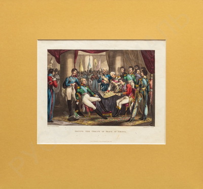 Подписание мира на Венском конгрессе 1815 года. 1818 год.
И.С. Стаддлер (Staddler) по оригиналу Уильяма Хита (Heath)(1795–1840).