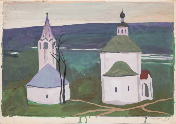 Назаров Константин Борисович (1933-1981). Две церкви. 1969.