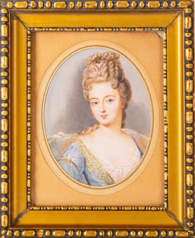Неизвестный художник. Женский портрет с жемчугом. Вторая половина XIX века.