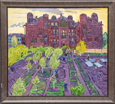 Сафонов Вениамин Алексеевич (1931-2003).  Переславль-Залесский. Лиловый дом. 1960-е.